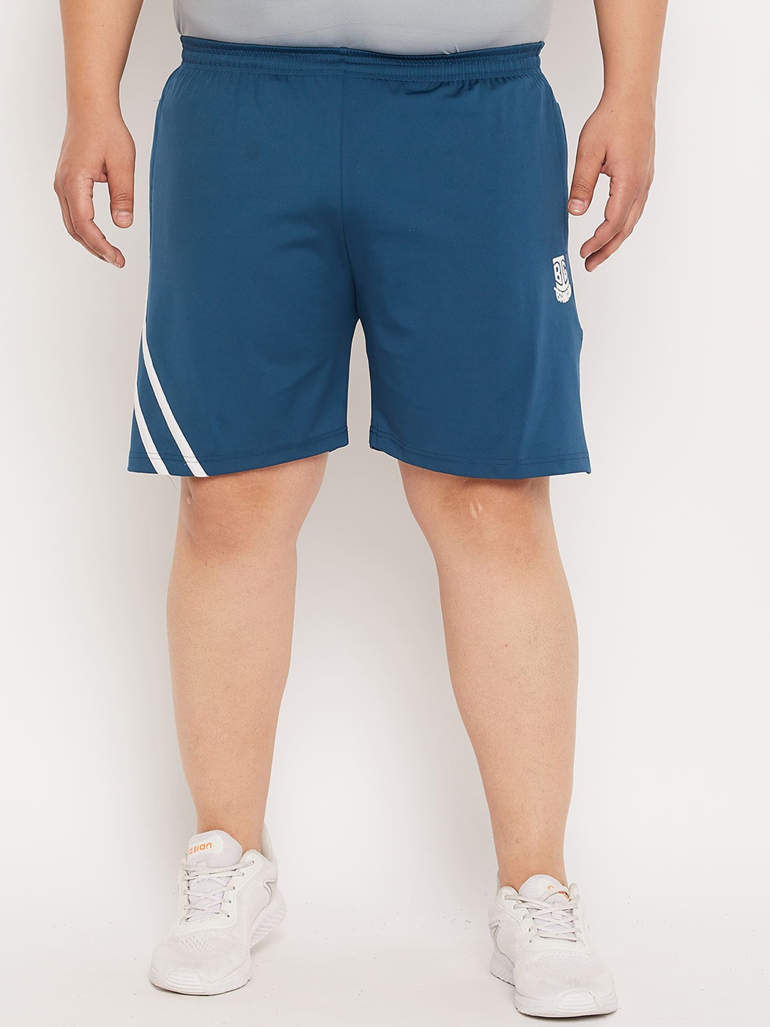 bigbanana Men Striped Antimicrobial Sports Shorts, Blue