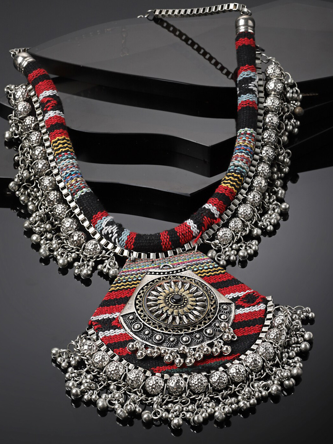 

PANASH Silver-Plated Handcrafted Boho Necklace