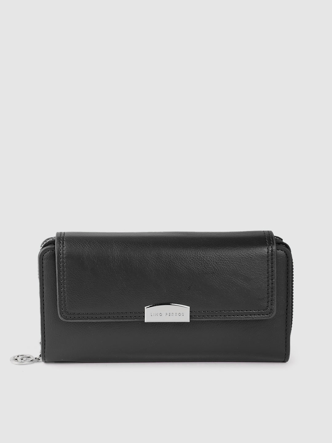 

Lino Perros Women Three Fold Wallet, Black