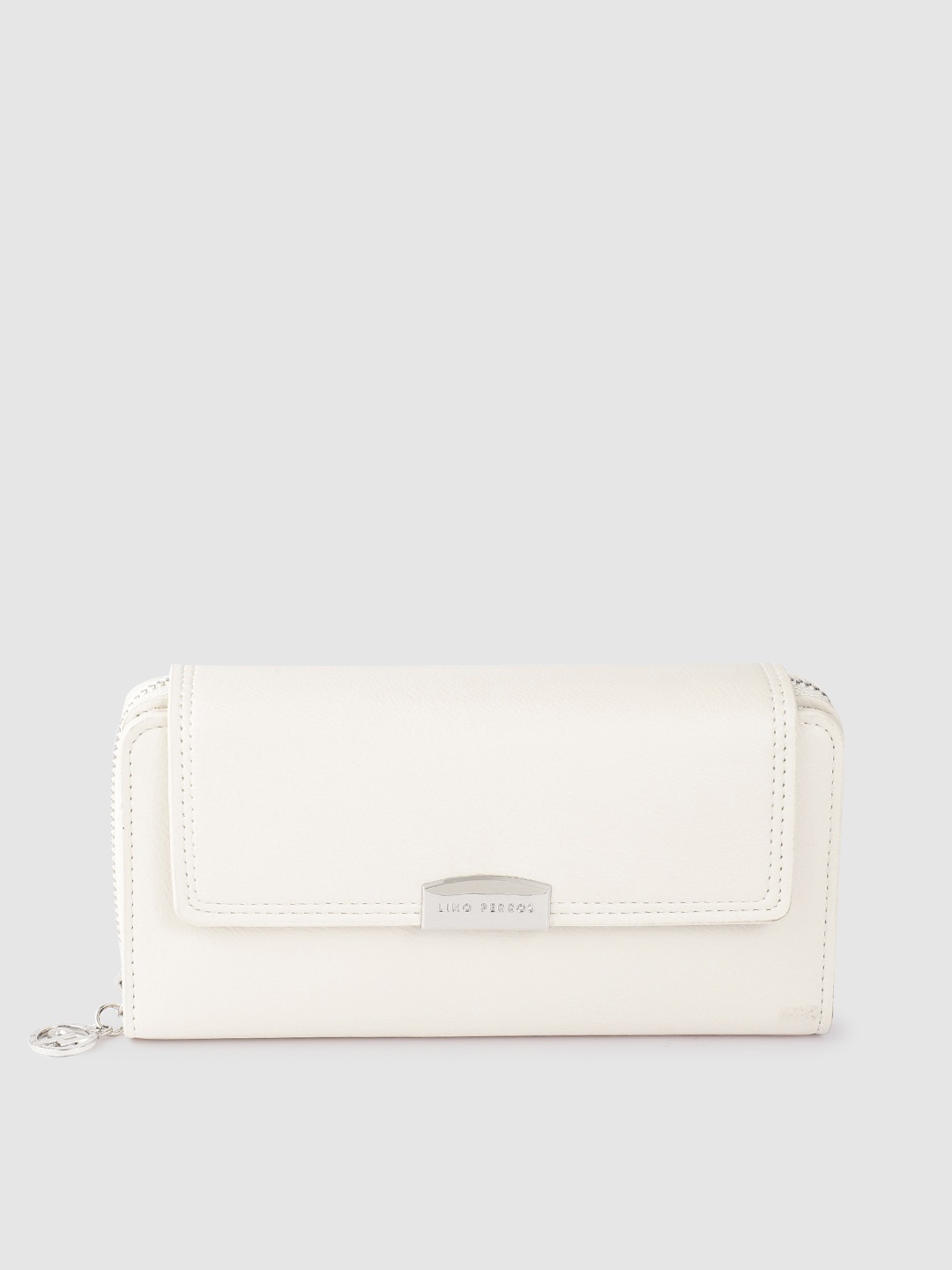 

Lino Perros Women Three Fold Wallet, Off white