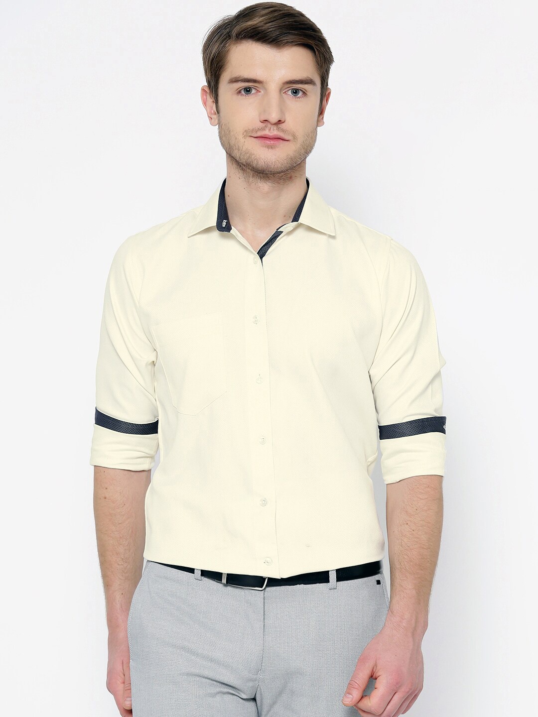 

Shaftesbury London Classic Fit Slim Fit Oxford Formal Shirt, Yellow