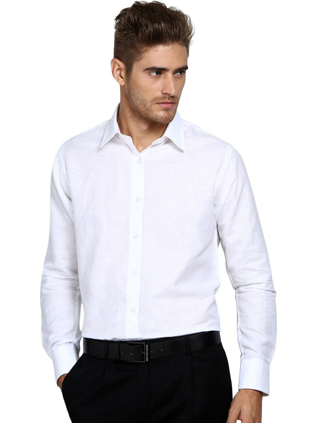 

Shaftesbury London Spread Collar Classic Slim Fit Cotton Formal Shirt, White