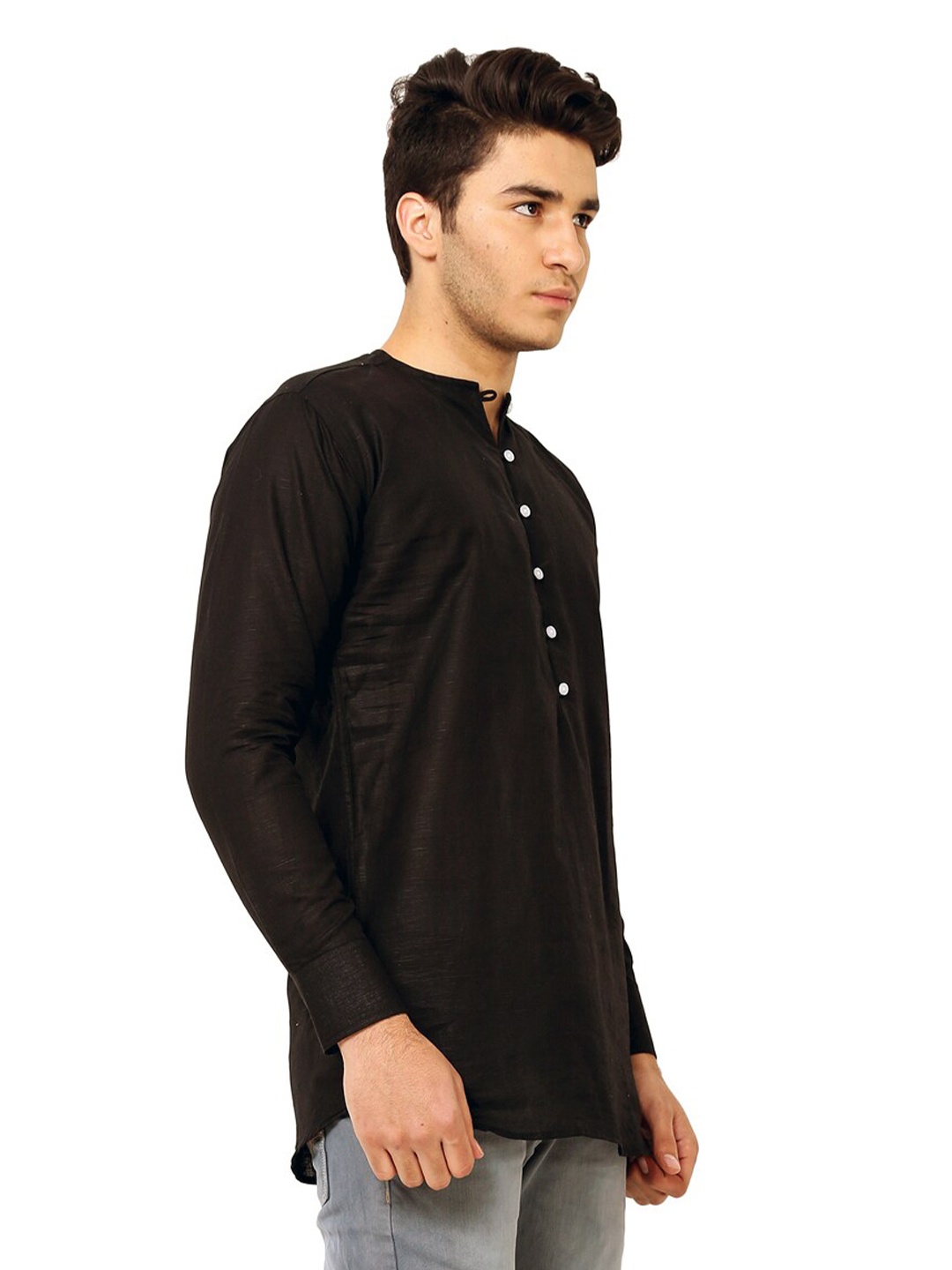 

Shaftesbury London Men Black Classic Slim Fit Sheer Formal Shirt