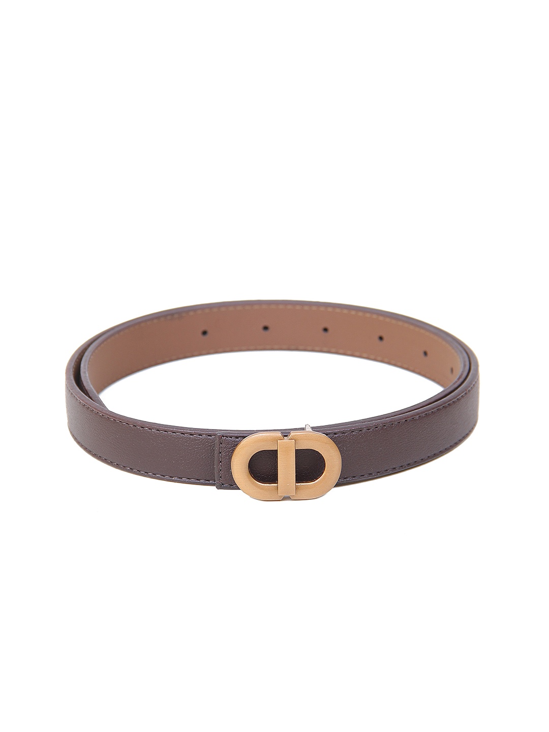 

Calvadoss Girls PU Belt With Push Pin Closure, Brown