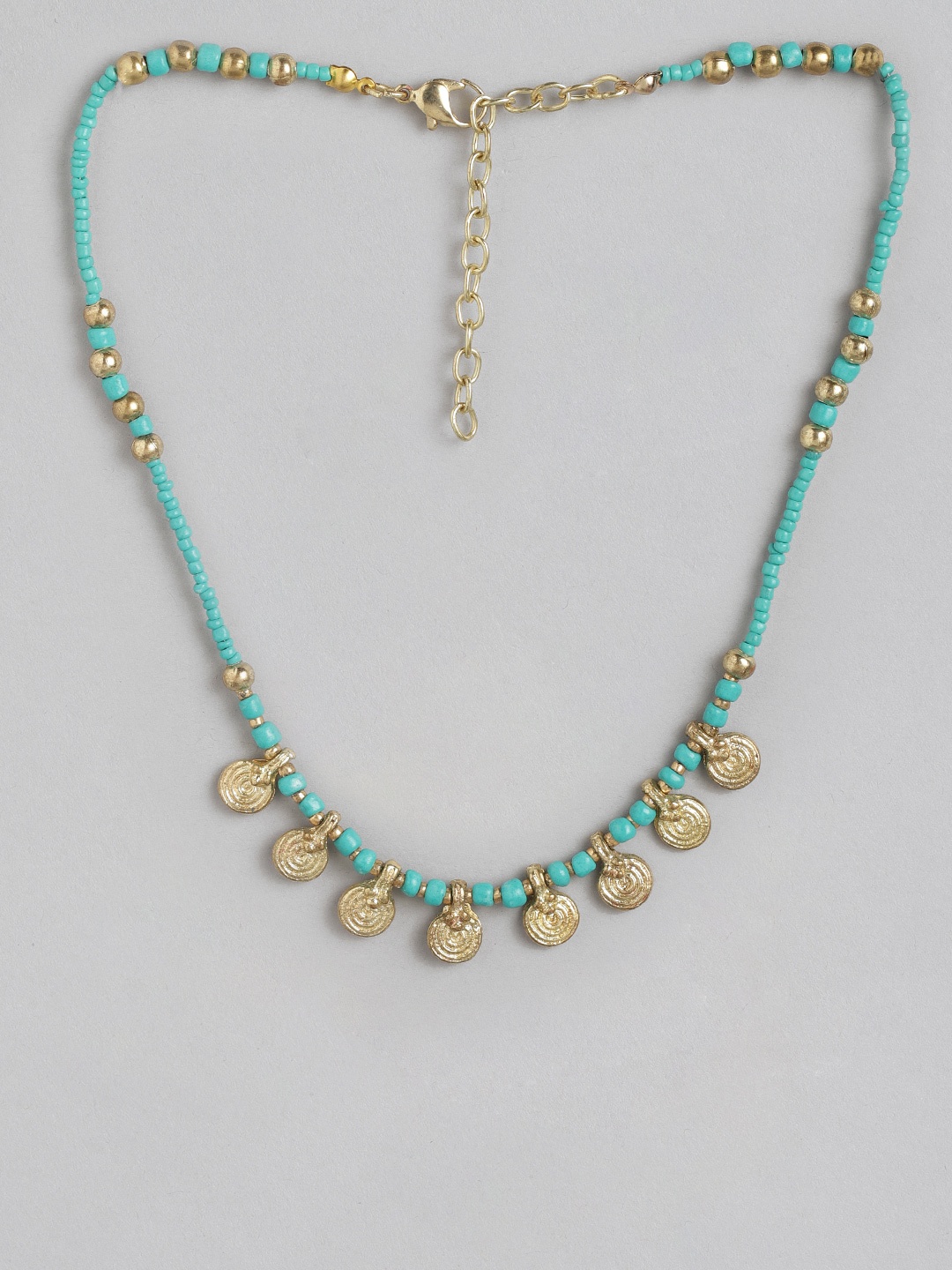 

RICHEERA Gold-Plated Beaded Necklace, Sea green