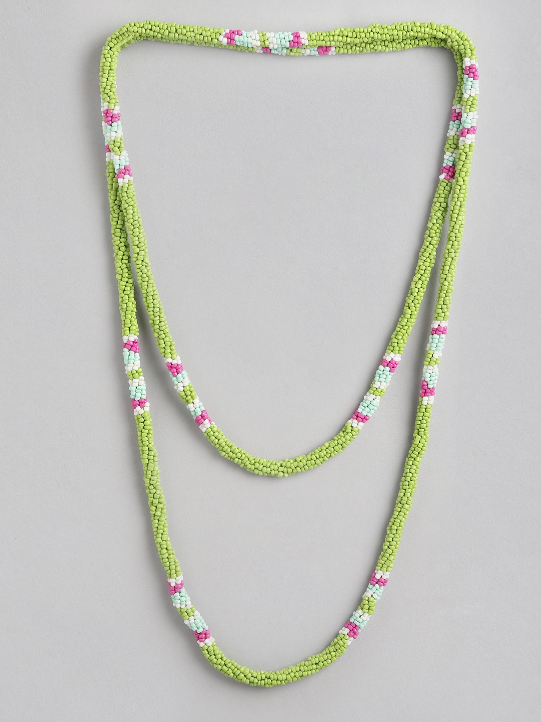 

RICHEERA Beaded Layered Necklace, Green