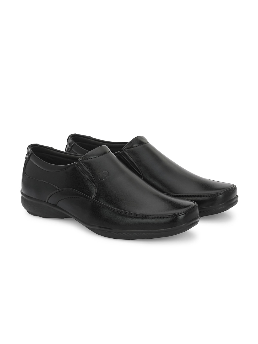 

Azzaro Black Men Round Toe Formal Slip-On Shoes