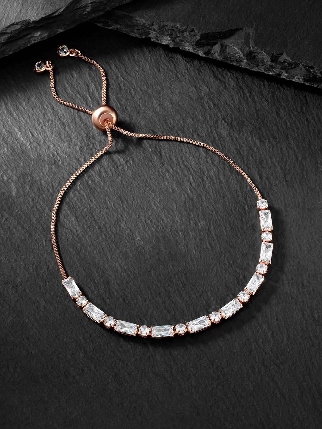 

Peora Cubic Zirconia Rose Gold-Plated Cuff Bracelet