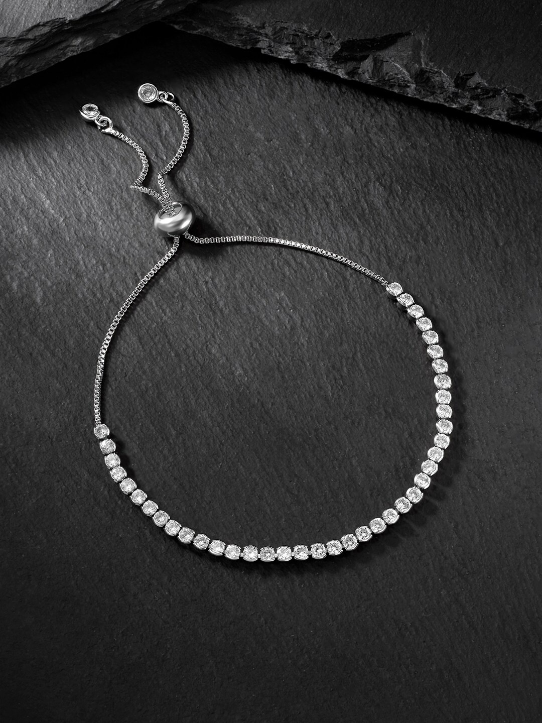 

Peora Silver-Plated Cubic Zirconia Link Bracelet