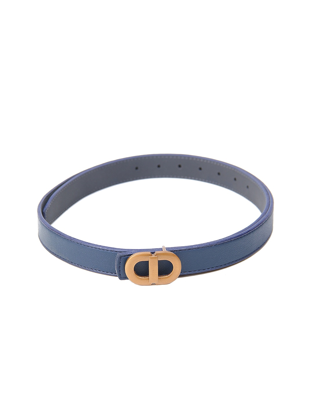 

Calvadoss Women PU Belt With Push Pin Closure, Navy blue