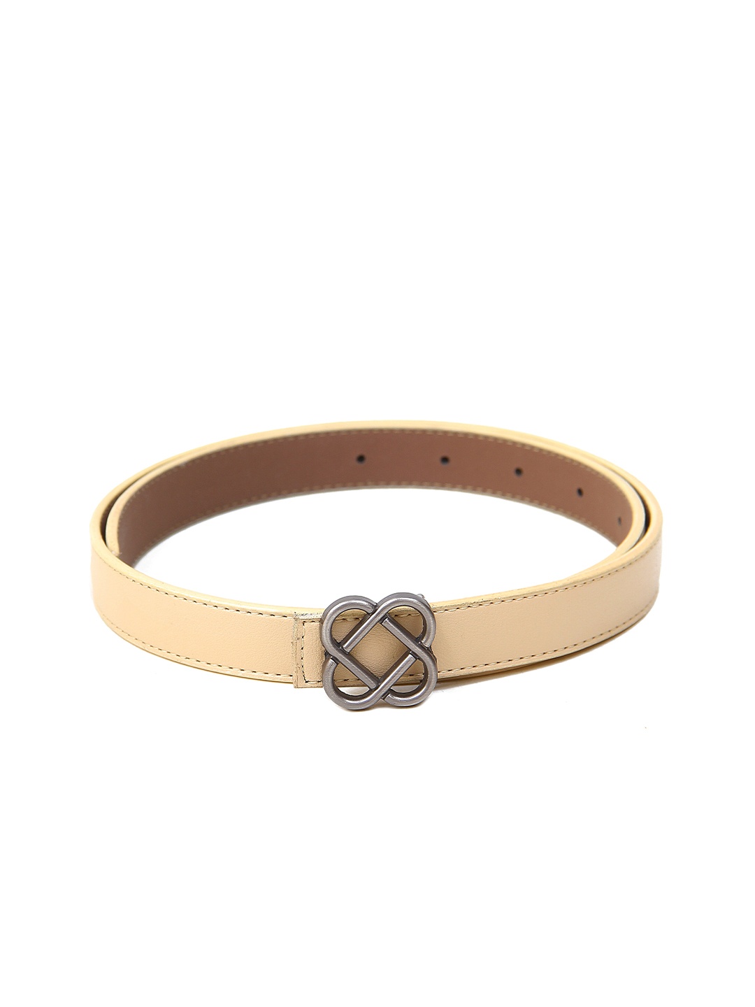 

Calvadoss Girls Textured Slim Belt, Beige
