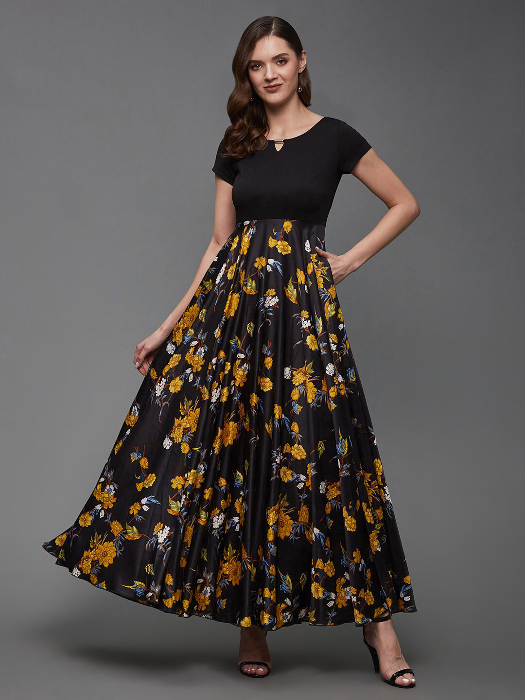 

Miss Chase Black Floral Print Maxi Dress, Multi