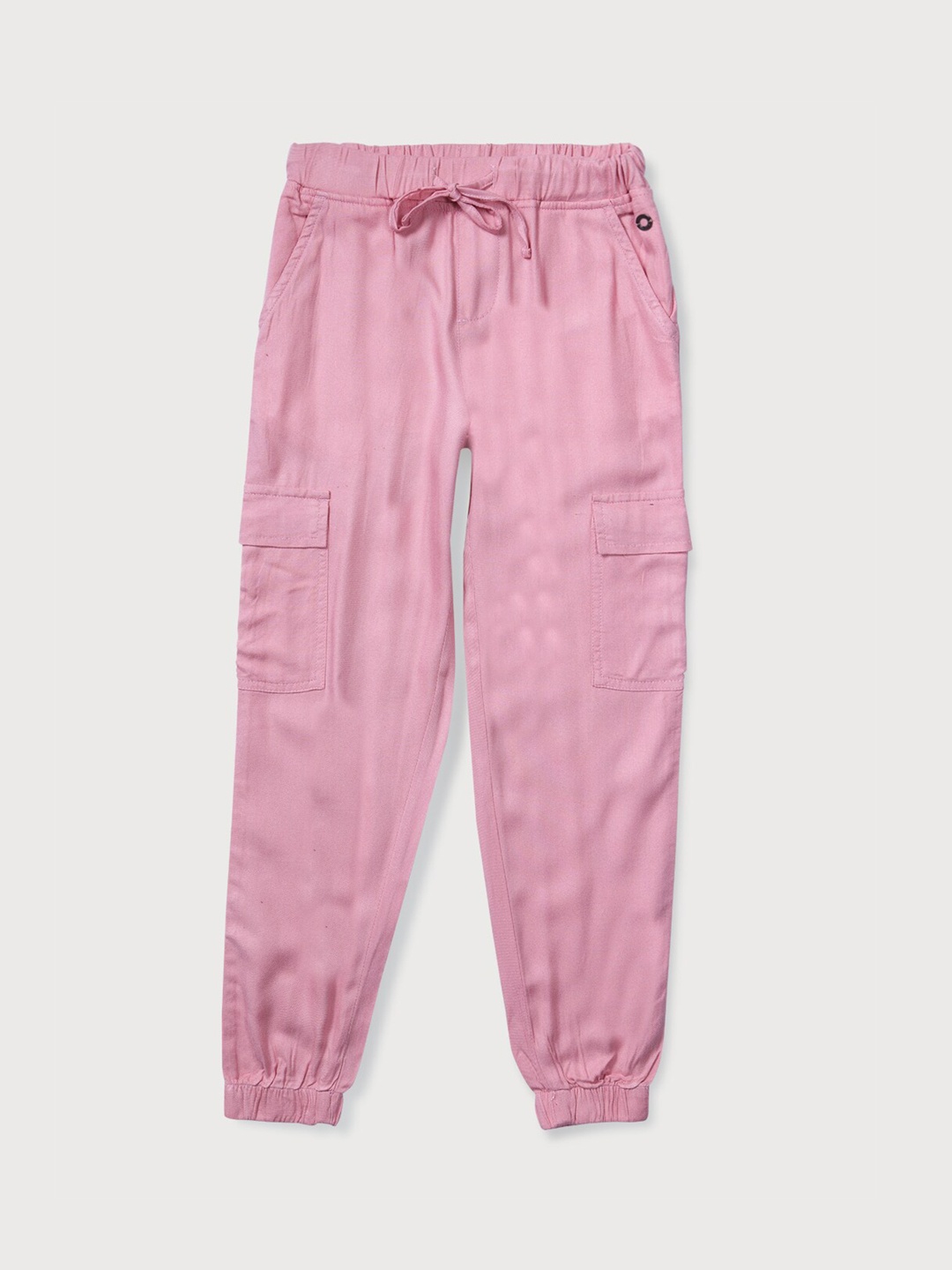 

Gini and Jony Girls Mid-Rise Jogger Cotton Jeans, Pink