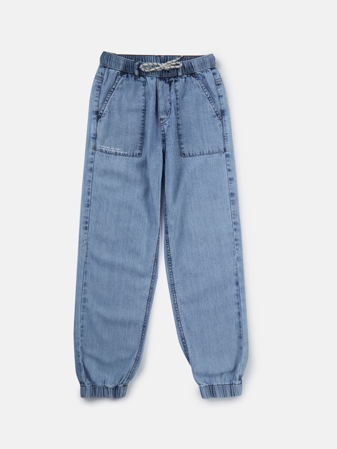 

Gini and Jony Boys Mid-Rise Jogger Denim Jeans, Blue