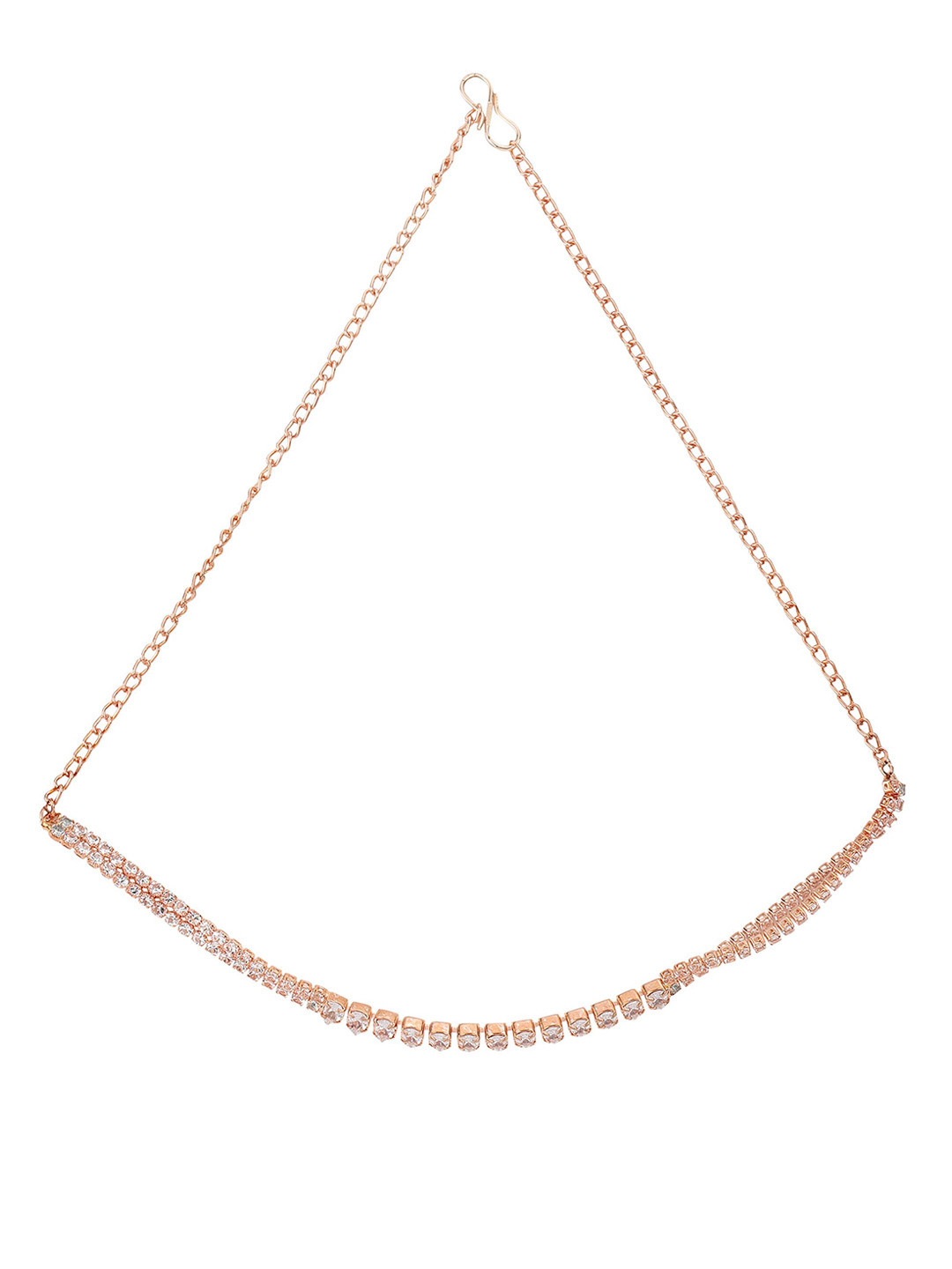 

Samridhi DC Rose Gold-Plated AD-Studded & Beaded Jewellery Set