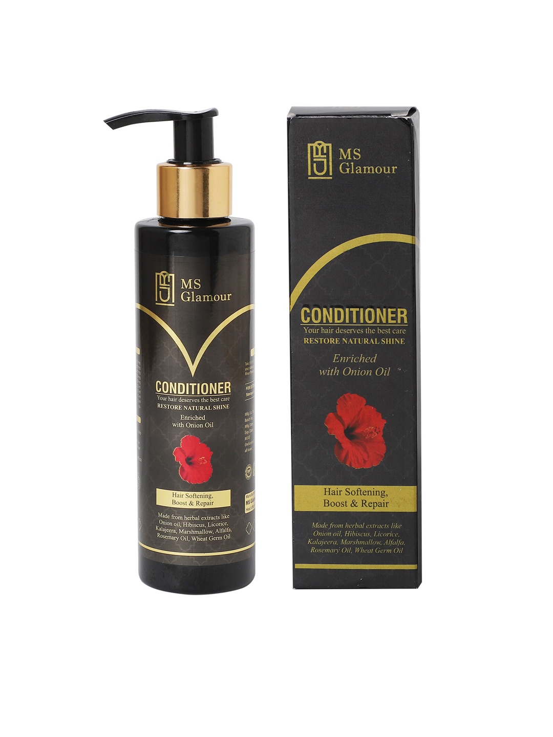 

MS Glamour Set Of 2 Onion Oil Dry & Frizzy Hair Conditioner 100ml Each, Black