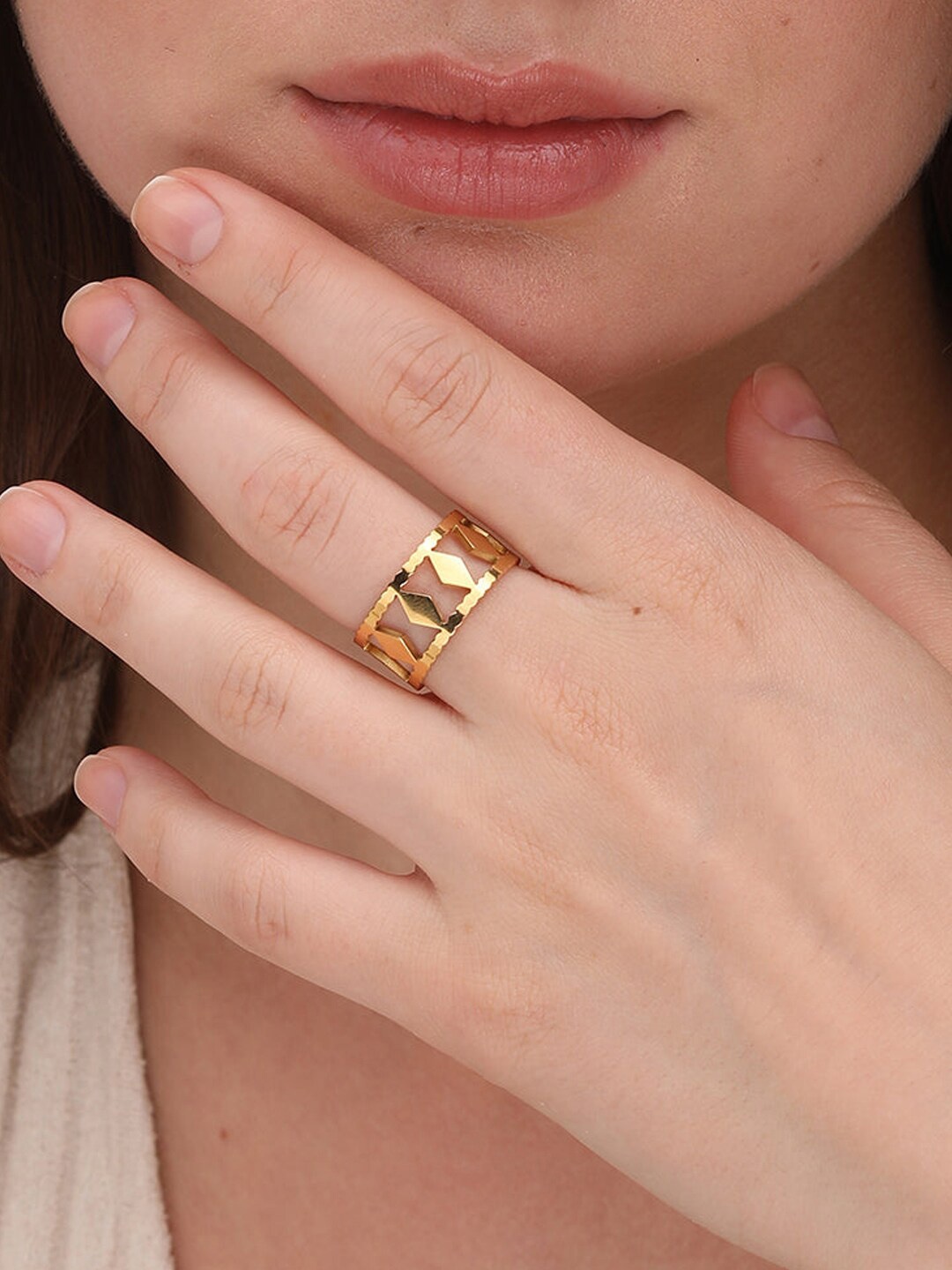 

PALMONAS 18k Gold Plated Finger Ring