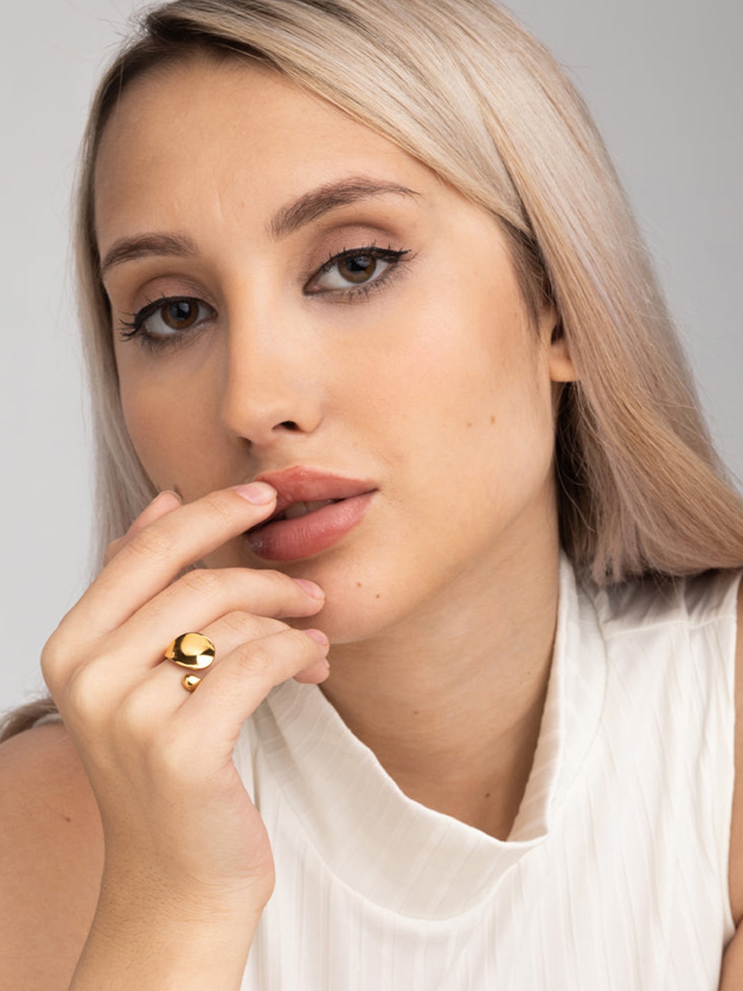 

PALMONAS 18KT Gold Plated Finger Ring