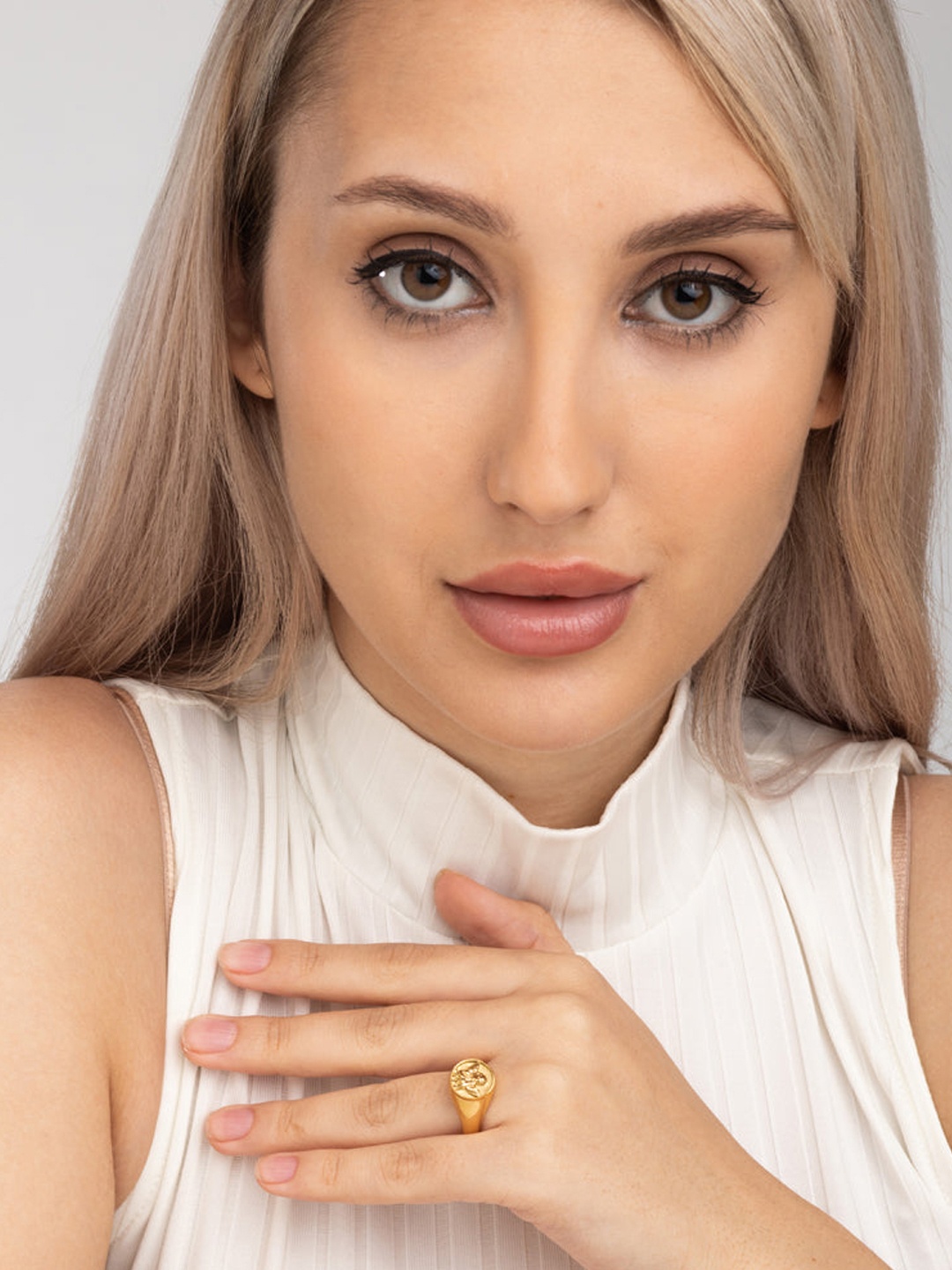 

PALMONAS 18KT Gold Plated Finger Ring