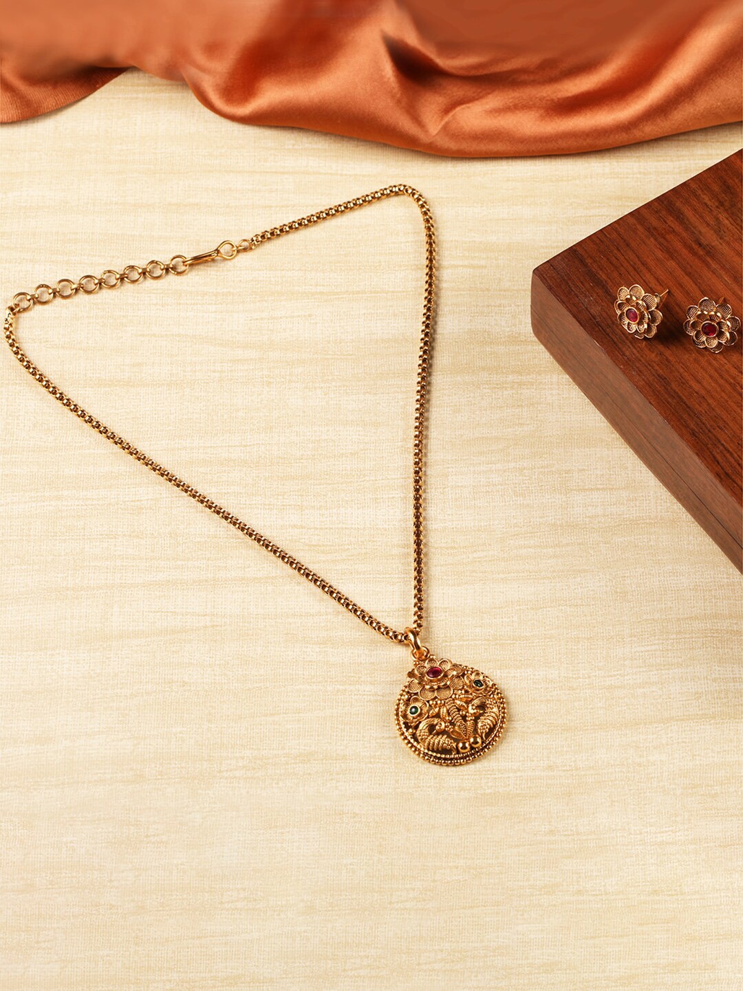 

XPNSV Gold-Plated Peacock Jewellery Set
