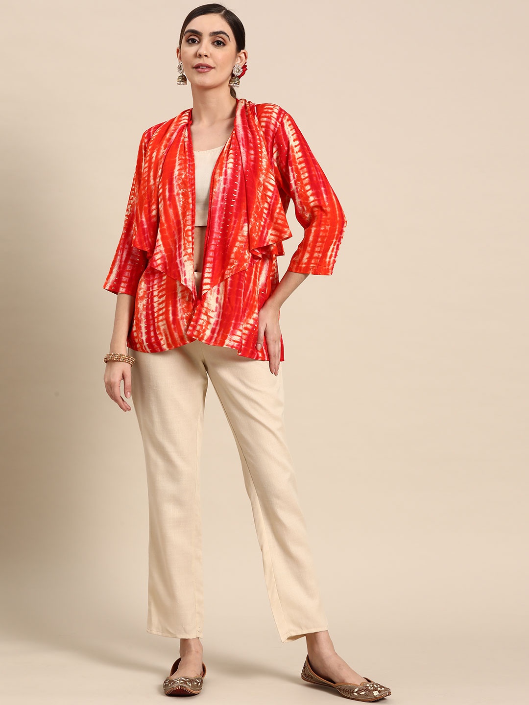 

Anouk Top With Trousers & Shrug, Beige