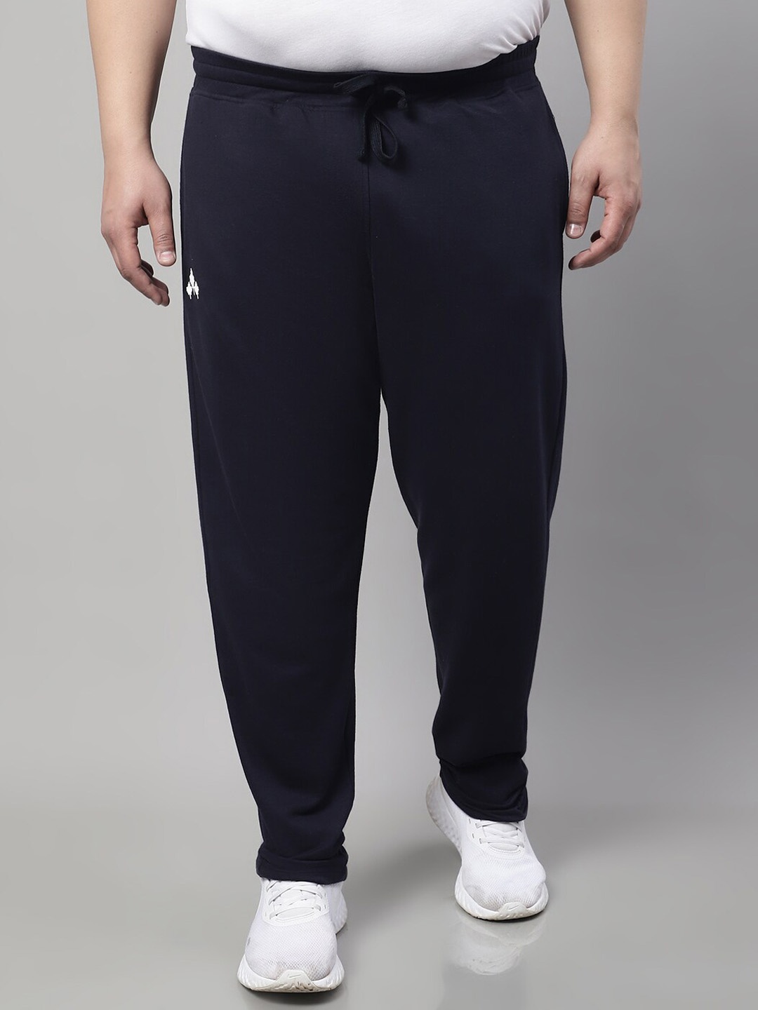 

Rute Men Plus Size Regular Fit Cotton Track Pants, Navy blue