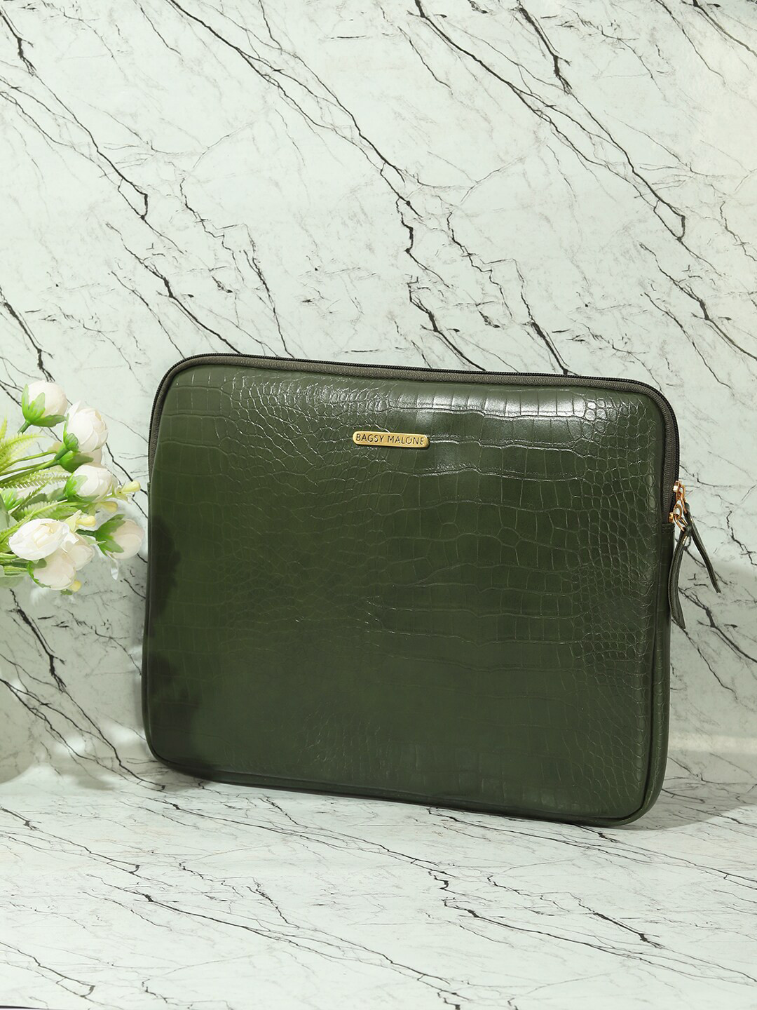 

Bagsy Malone Textured PU Laptop Sleeve, Green