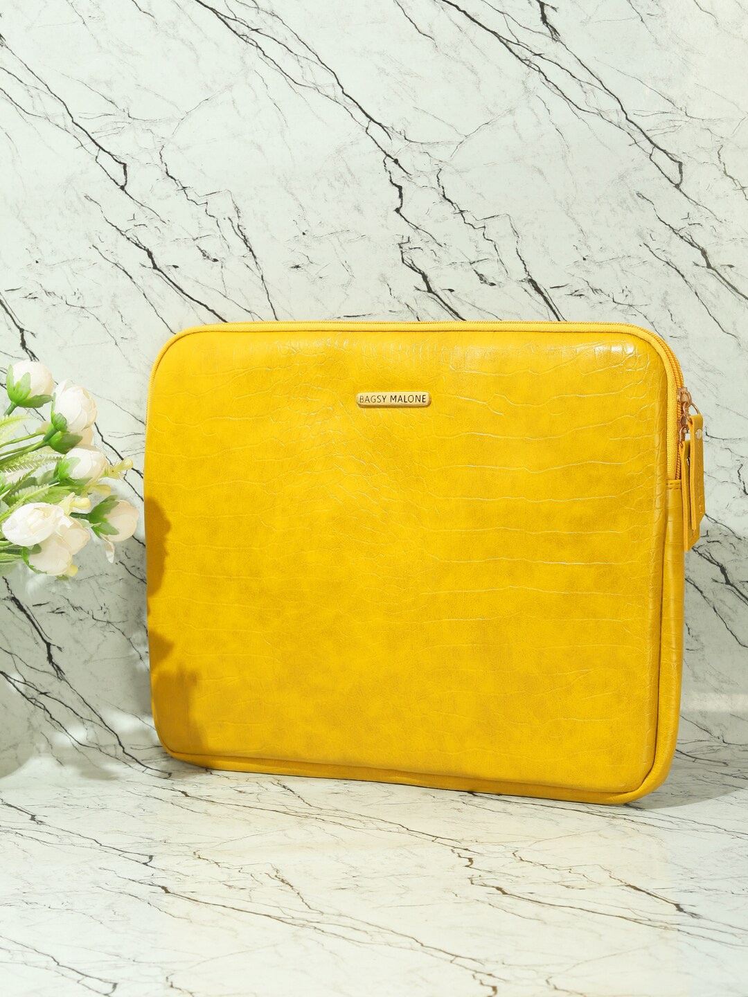 

Bagsy Malone Textured PU Laptop Sleeve, Yellow