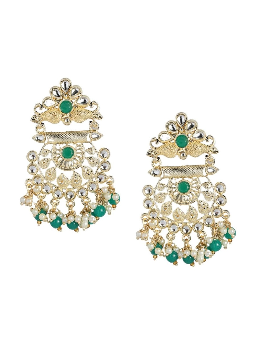 

AccessHer Gold-Plated Floral Chandbalis Earrings