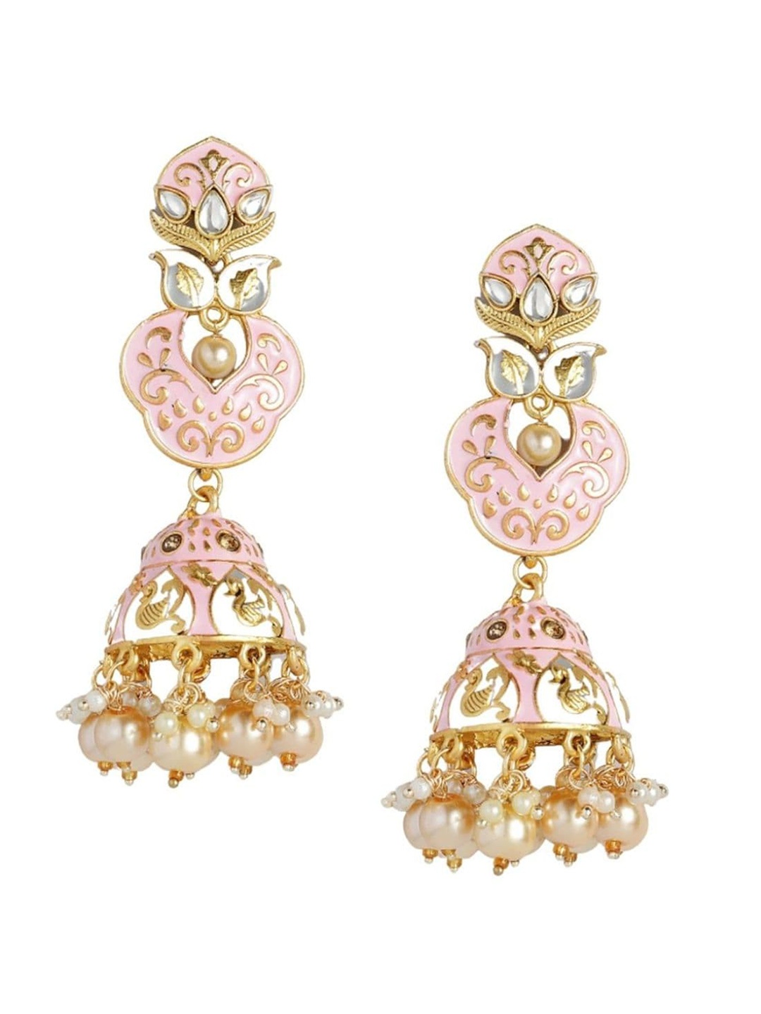 

AccessHer Gold-Plated Dome Shaped Jhumkas Earrings