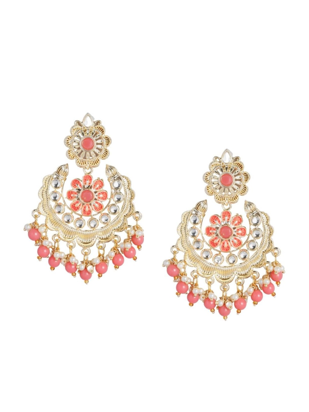 

AccessHer Gold-Plated Circular Chandbalis Earrings