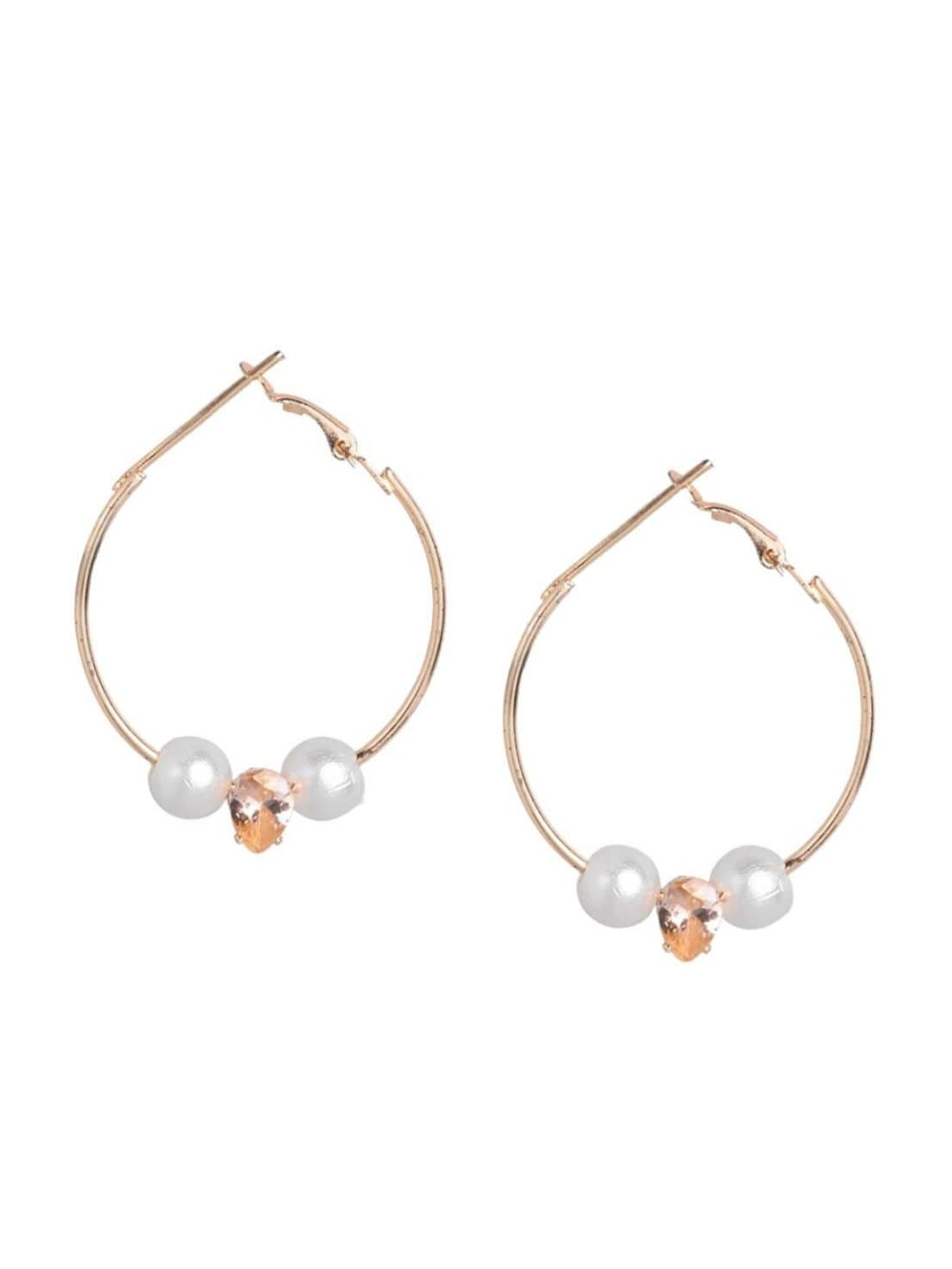 

AccessHer Rose Gold-Plated Circular Hoop Earrings