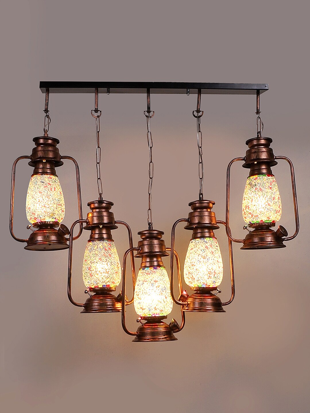 

Devansh White & Red Antique Cluster Lantern Ceiling Lamp