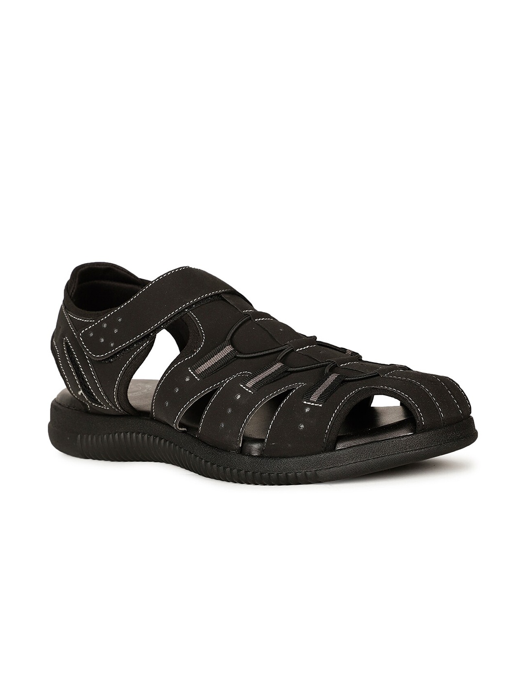 

Bata Men Fisherman Velcro Sandals, Black