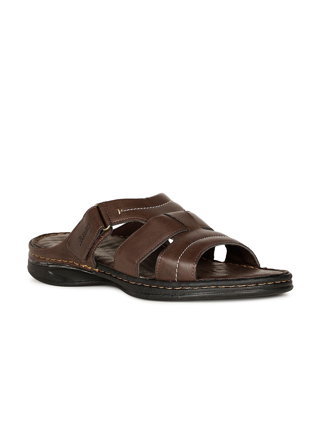 

Bata Men Velcro Comfort Sandals, Brown