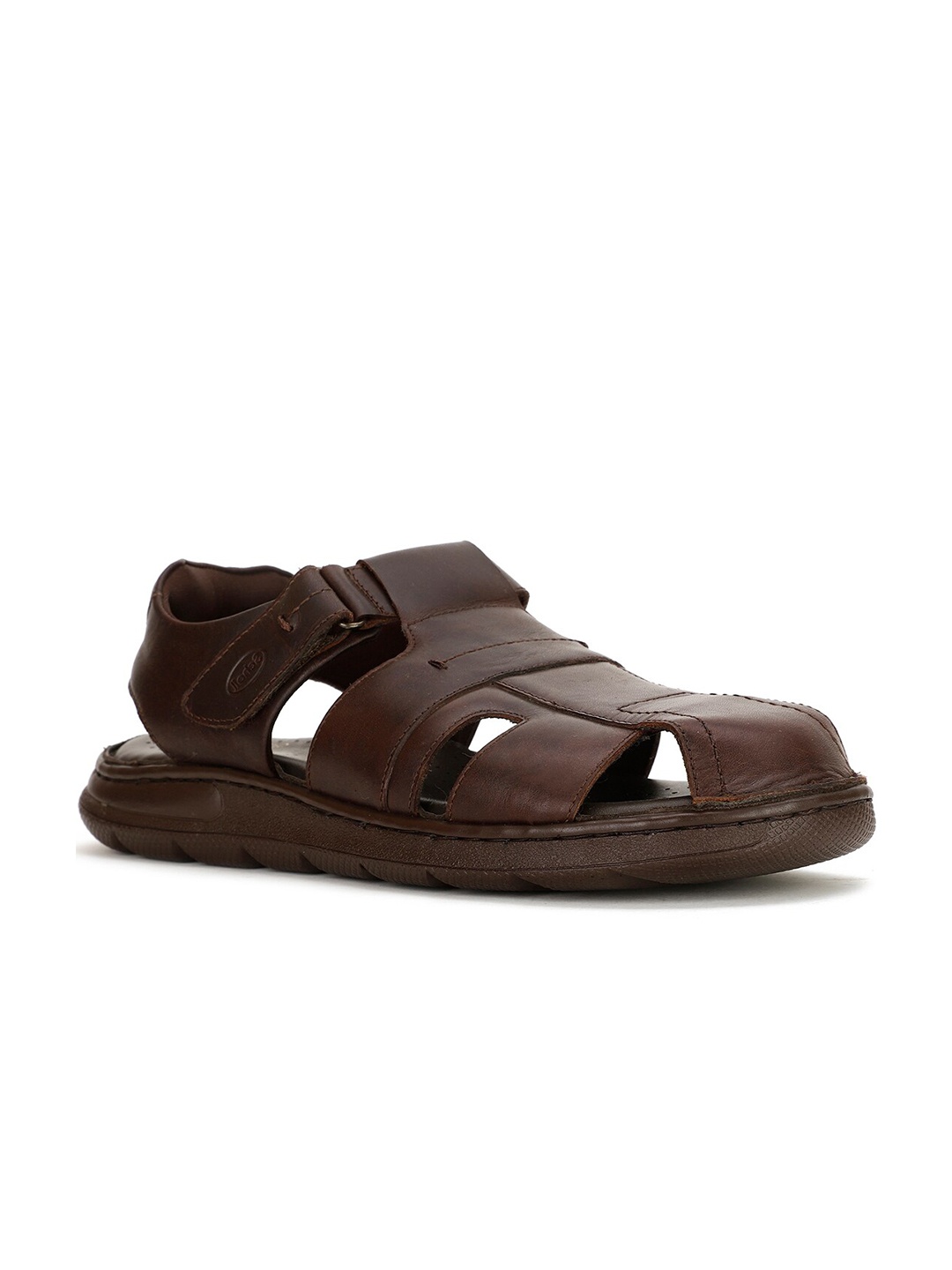 

Scholl Men Leather Velcro Fisherman Sandals, Brown