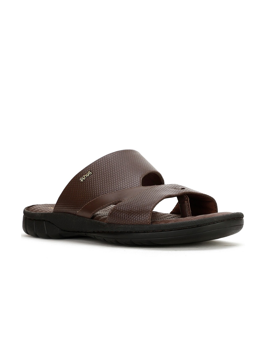 

Scholl Men Leather Slip-On Comfort Sandals, Brown