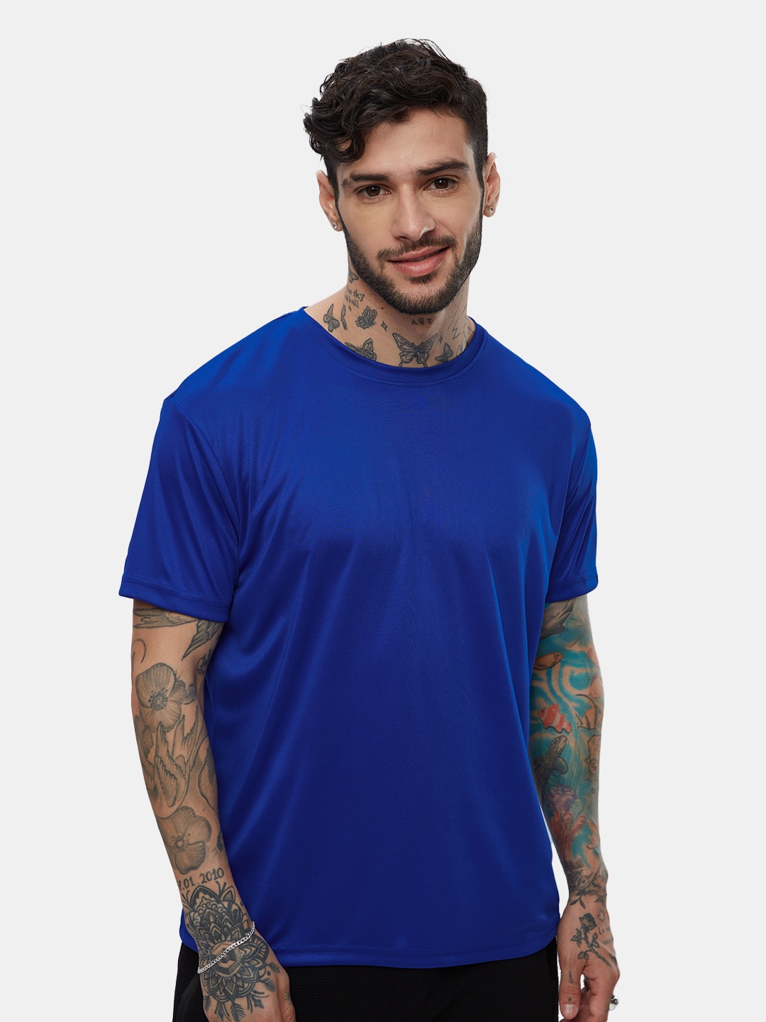 

The Souled Store Blue Round Neck Regular Sleeves T-shirt
