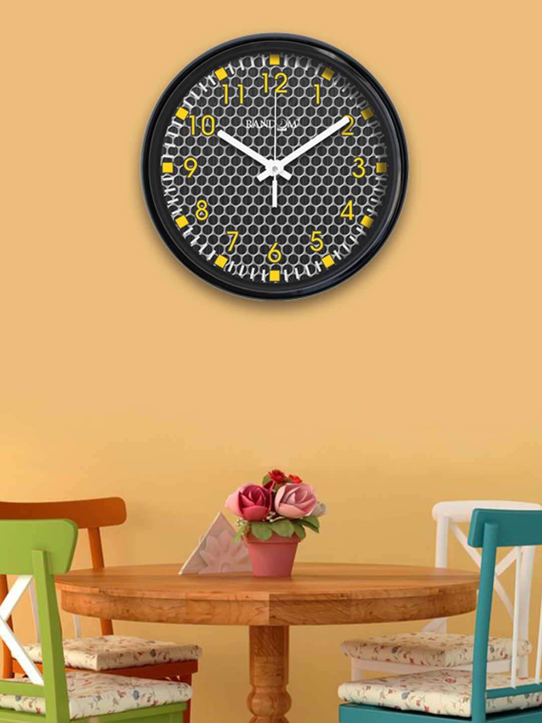 

RANDOM Black Round Printed Analogue Wall Clock