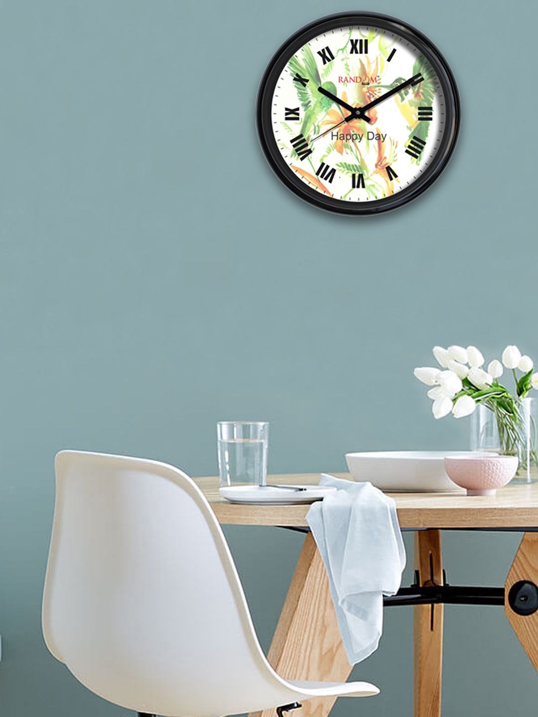 

RANDOM White Round Printed Analogue Wall Clock