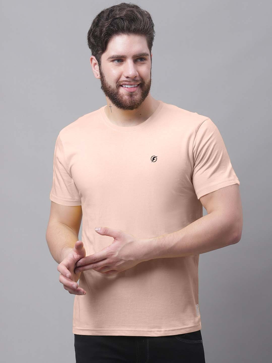 

Friskers Round Neck Pure Cotton T-shirt, Pink