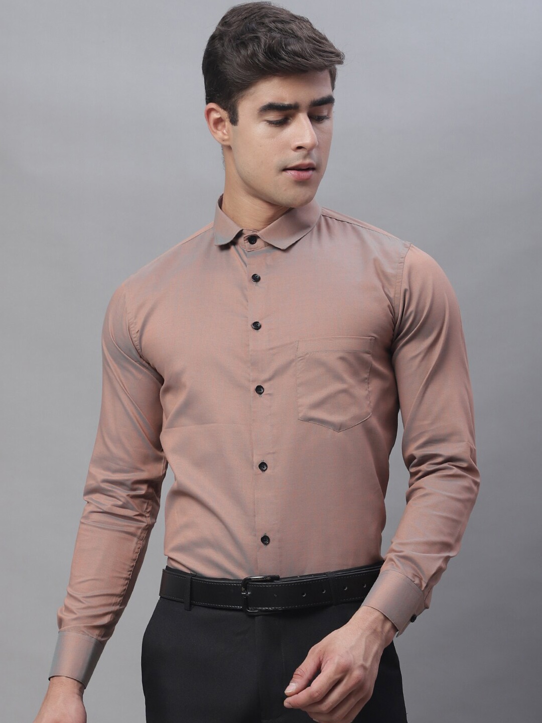 

Majestic Man Smart Spread Collar Slim Fit Casual Shirt, Copper