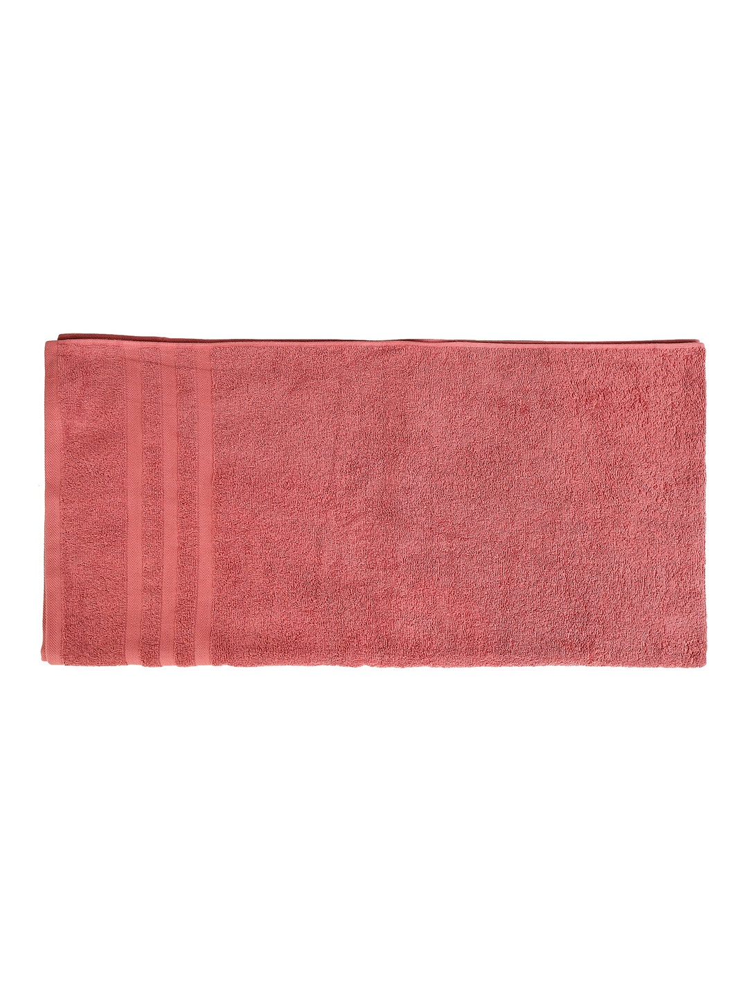 

Cantabil Coral-Colored Self-Design 400 GSM Cotton Bath Towel