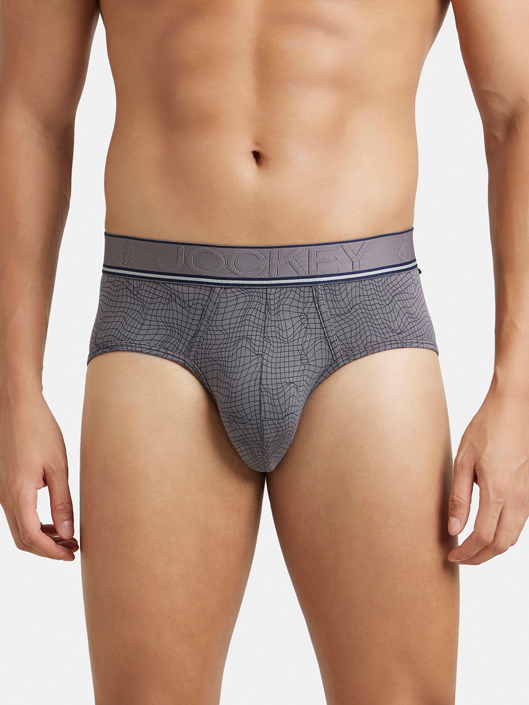 

Jockey Stretchable Brief with Natural StayFresh Properties-HG29, Grey