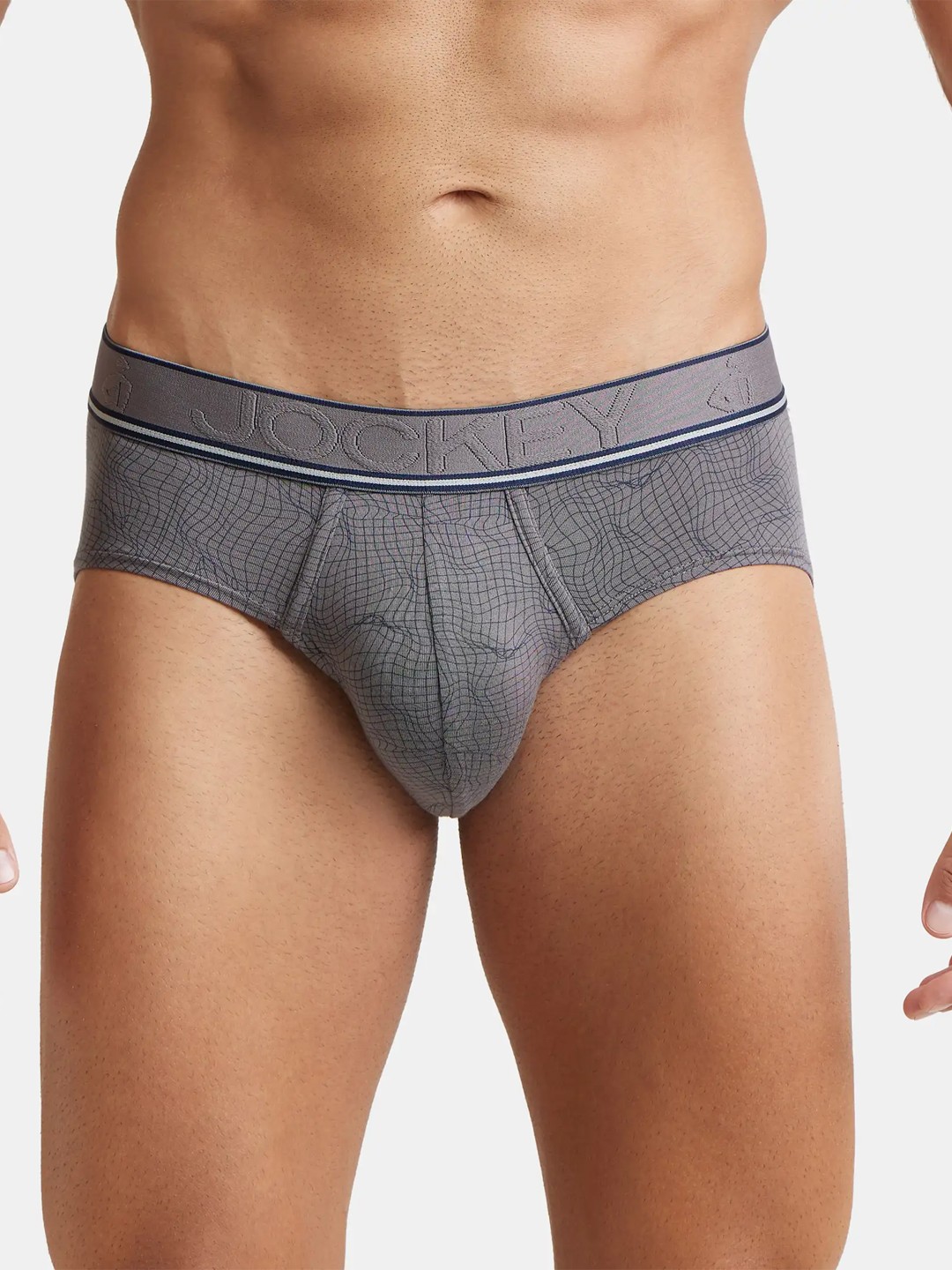 

Jockey Men Mid-Rise Anti Microbial Basic Briefs, Grey