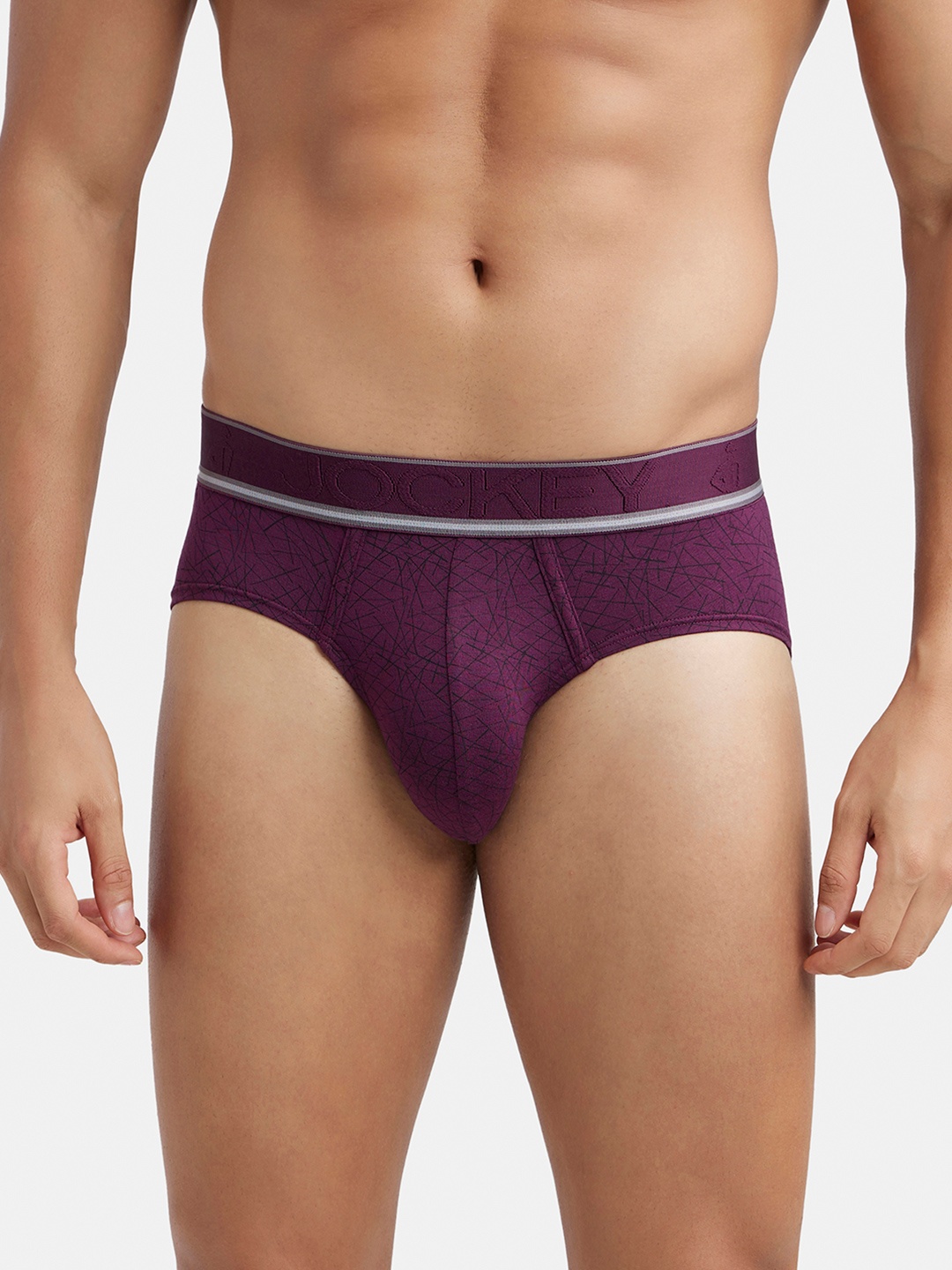 

Jockey Stretchable Brief with Natural StayFresh Properties-HG29, Purple