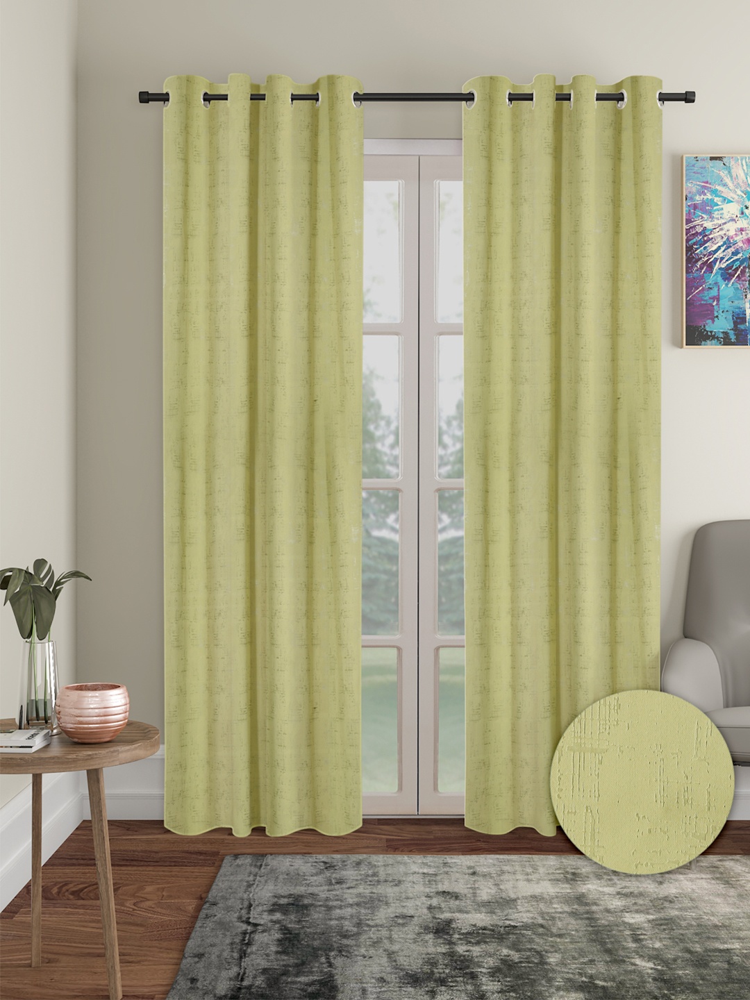 

Cortina Green 2 Pieces Black Out Door Curtains