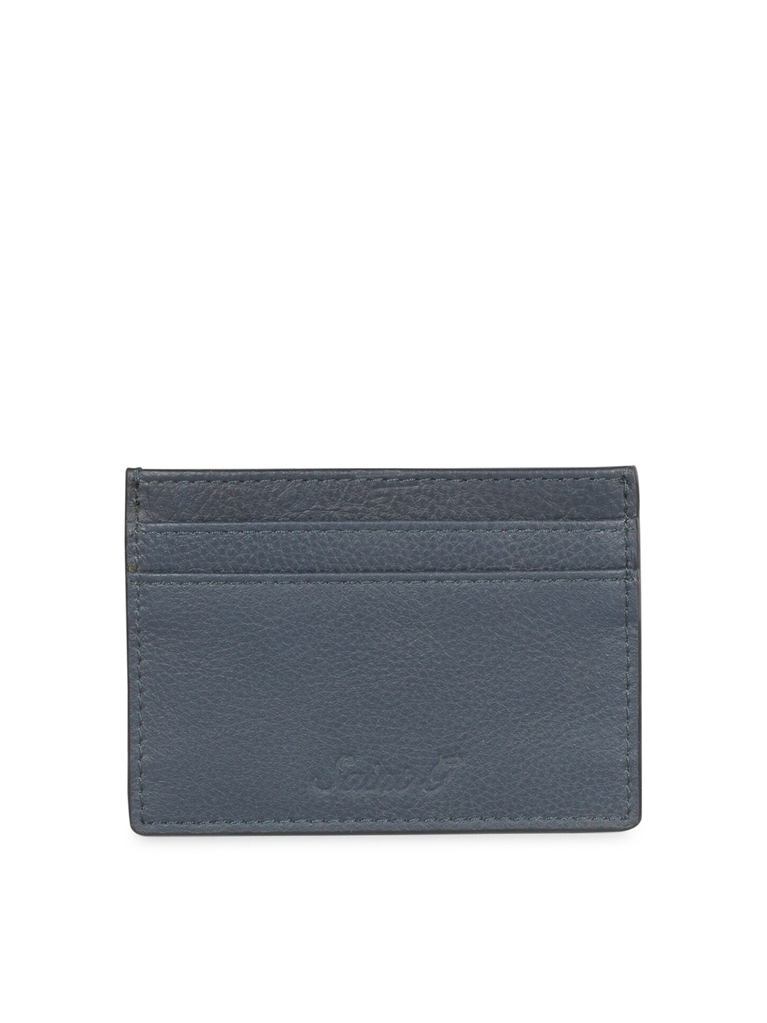 

Saint G Textured Leather Card Holder, Blue