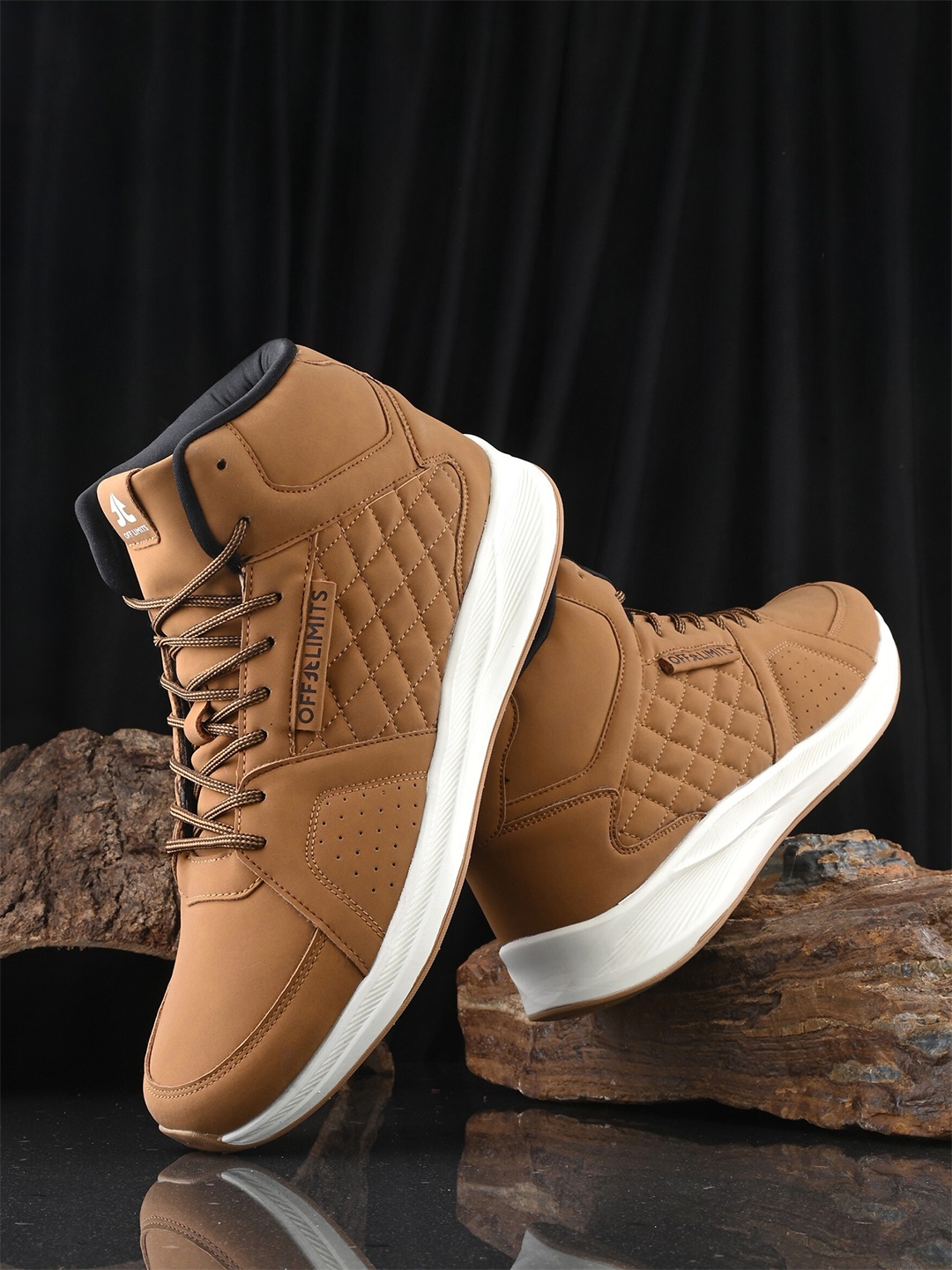 

OFF LIMITS Men Mid Top Sports Shoes, Tan