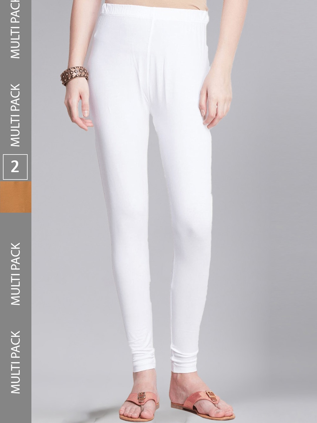 

Dollar Missy Pack Of 2 Slim Fit Ankle-Length Leggings, White